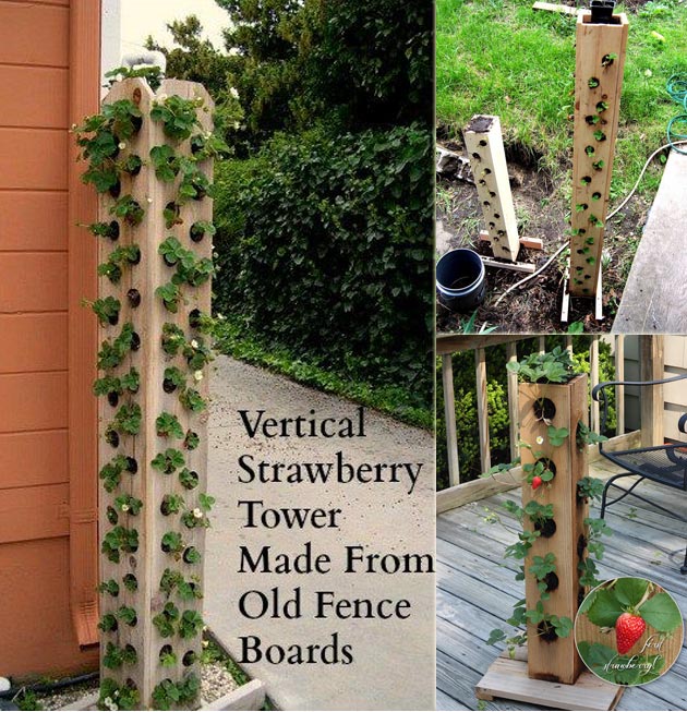 use four pieces of cedar boards and drill holes