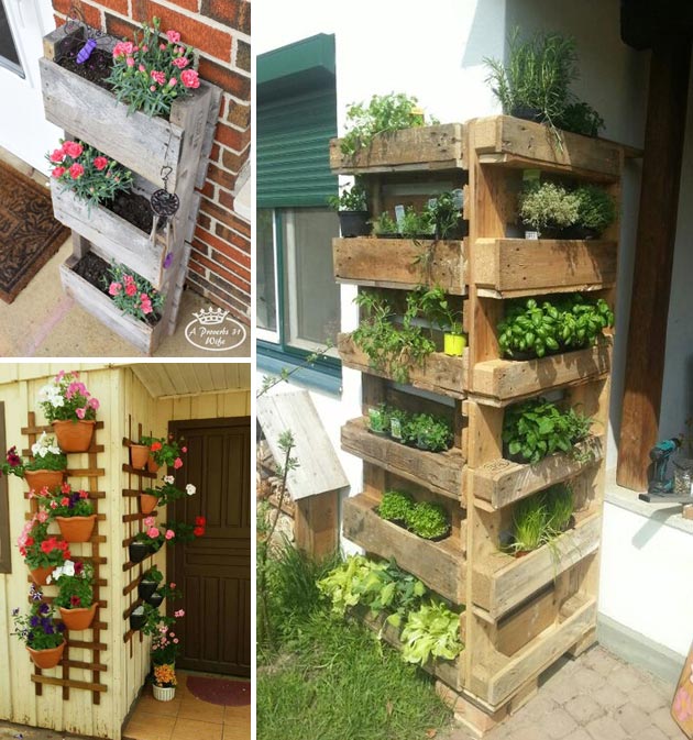 creating a vertical pallet planter