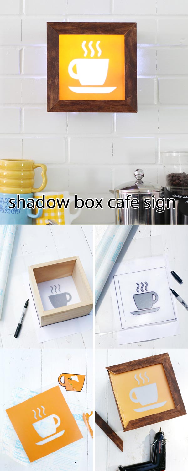 shadow box cafe sign