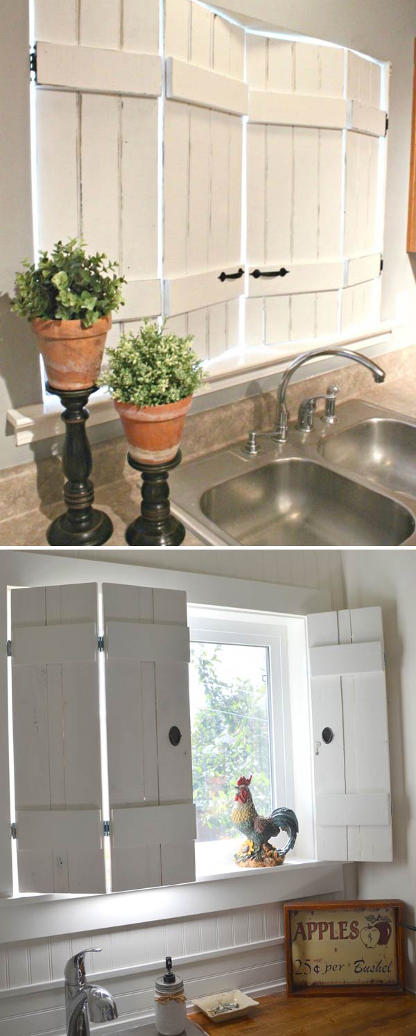 upcycled wooden shutters