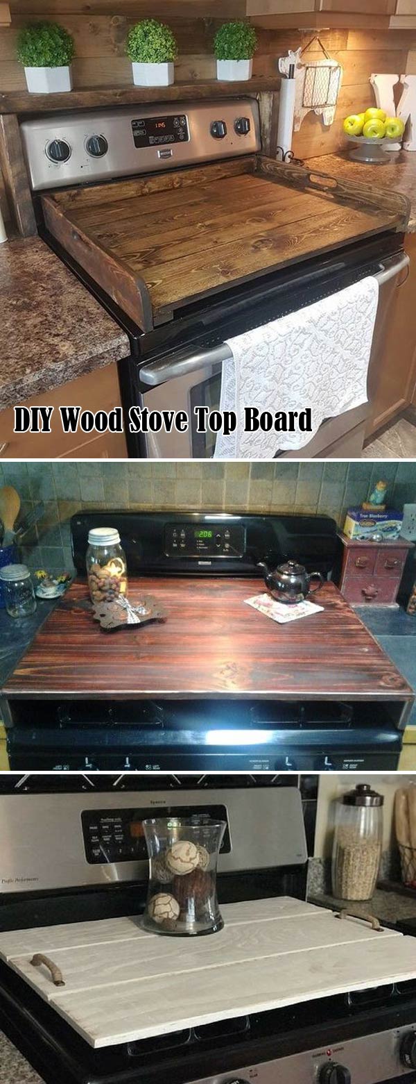 Wood stove top board