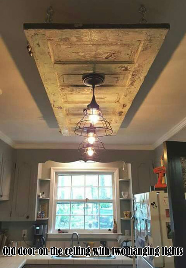 Old door on the ceiling