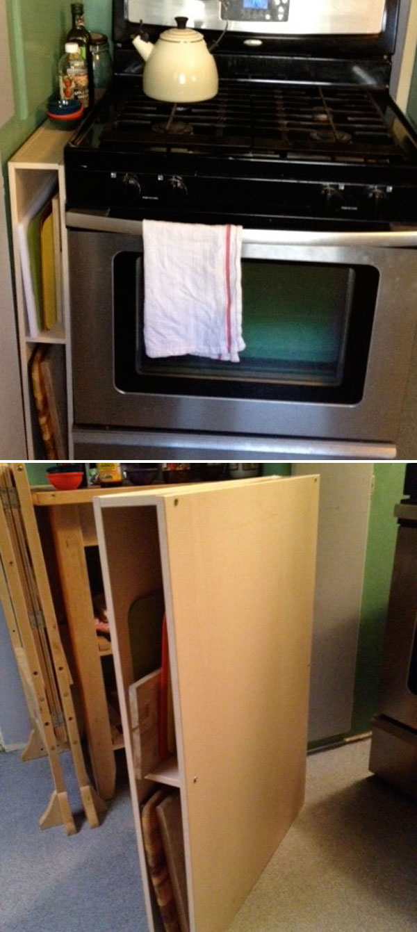Top 26 Awesome Ideas to Use Narrow or Dead Space in Kitchen Hack Narrow Kitchen Space 16