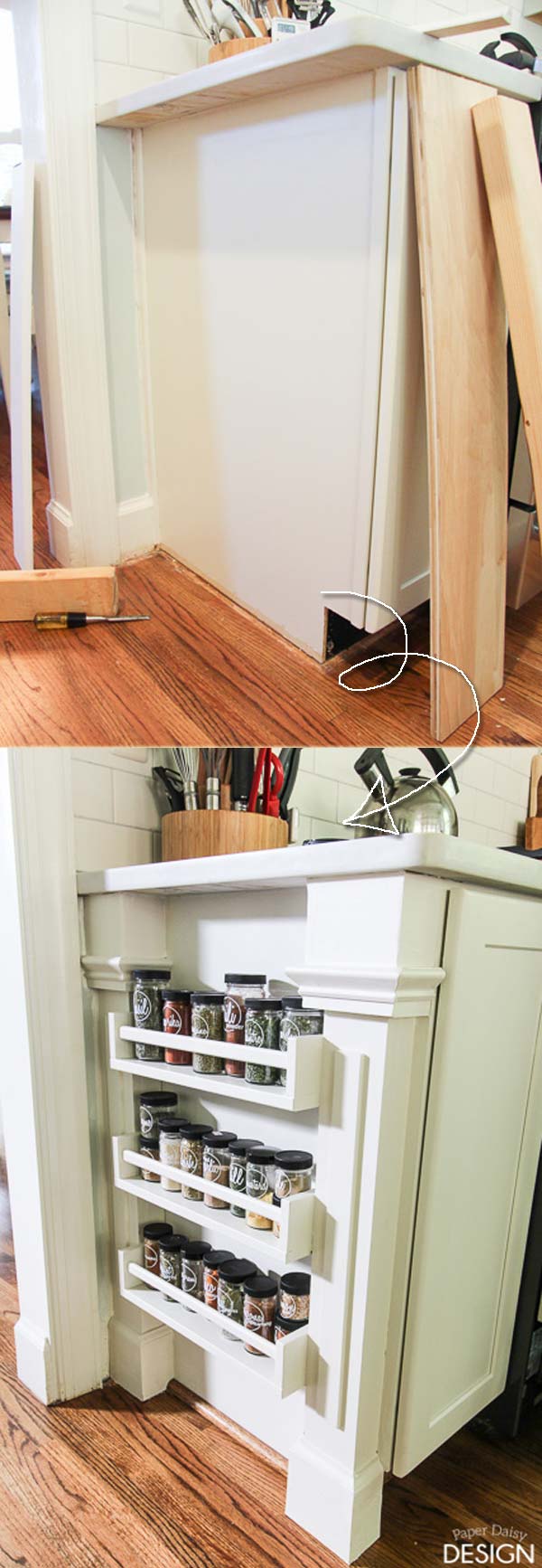 Top 26 Awesome Ideas to Use Narrow or Dead Space in Kitchen Hack Narrow Kitchen Space 23