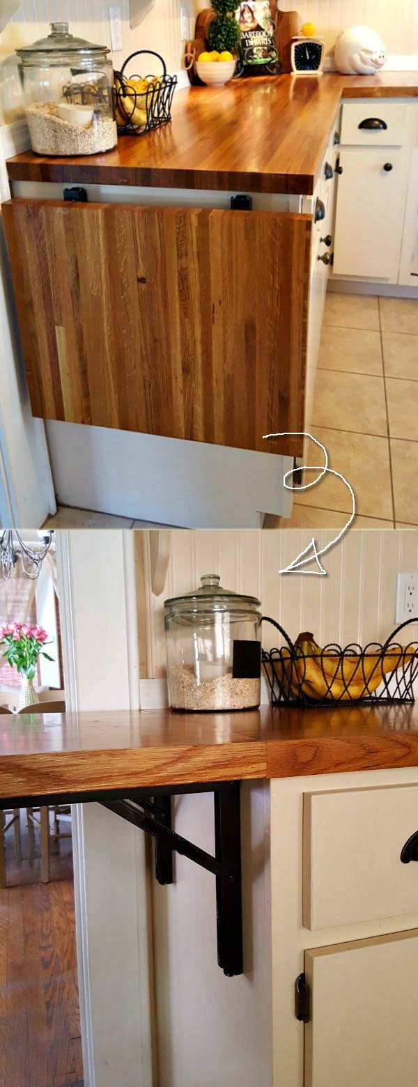 Top 26 Awesome Ideas to Use Narrow or Dead Space in Kitchen Hack Narrow Kitchen Space 6