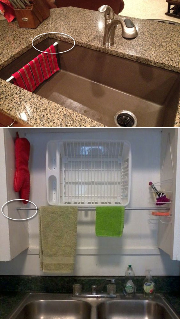 Tension Rod Tricks You Never Thought of Around the Home Helpful Tricks With A Tension Rod 10
