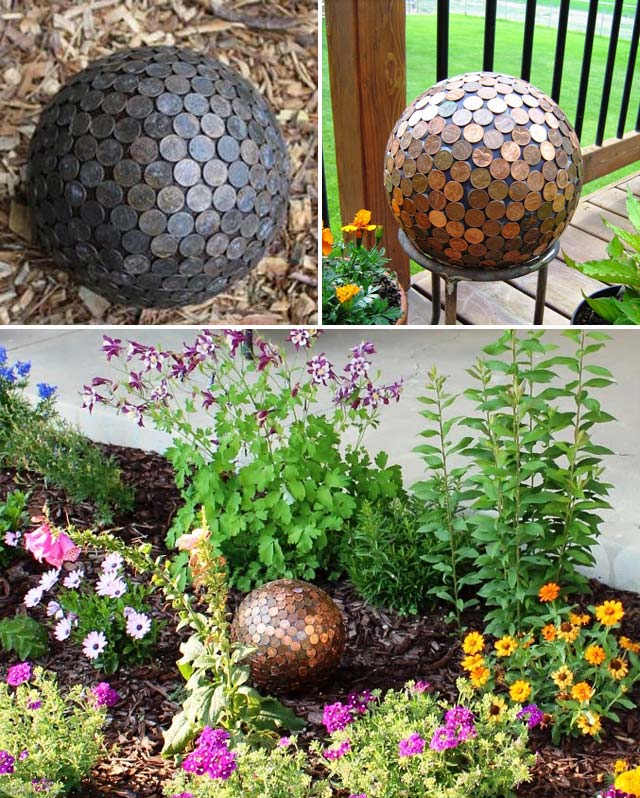 Diy Garden Globe Ball Ideas 11