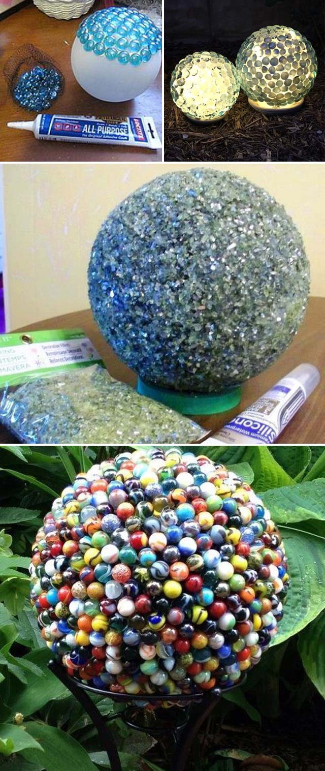 Diy Garden Globe Ball Ideas 8