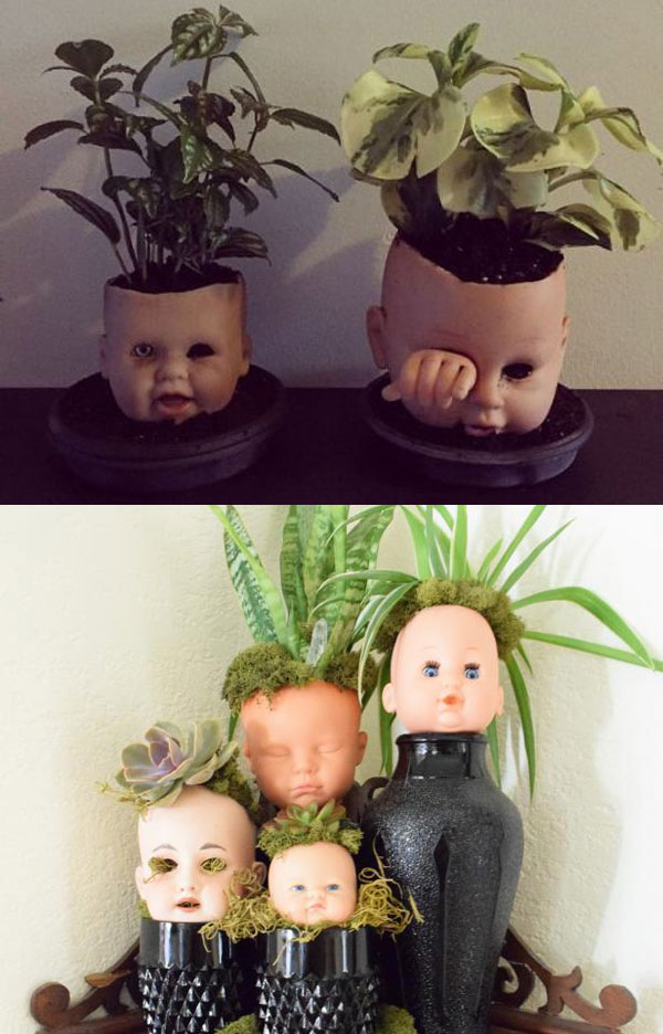 13 Ideas to Make Creepy DIY Halloween Planters DIY Scary Planter For This Halloween 8