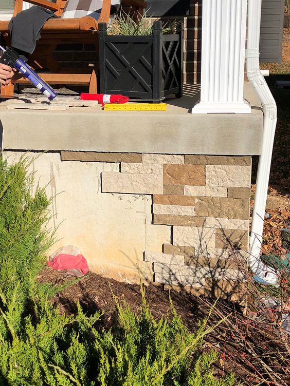 18 Creative Ideas to Cover Your Ugly Foundation Faux Stone Veneer