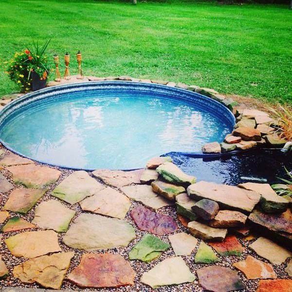 Swimming is a fantastic approach to win against the summertime oestrus Galvanized Stock Tank Turned Into Backyard Private Pool