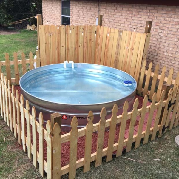 Galvanized Stock Tank Turned Into Backyard Private Pool - Proud Home Decor