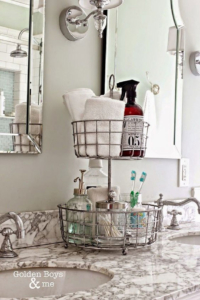 27 Farmhouse Inspired Bathroom Storage You Should Try - Proud Home Decor