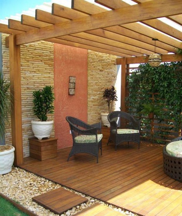 Create a Landscape with Wooden Tiles and Gravel - Proud Home Decor